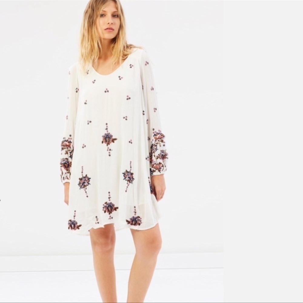 Free People Oxford Embroidery mini dress